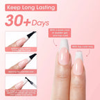 French Tips Press-on Nail Long Lasting Elegant Artificial Nail Manicure Art for Daily Lives Everyday Use