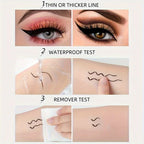 Black waterproof, sweat-proof, and smudge-proof eyeliner creates a natural look and glides on quickly and easily.