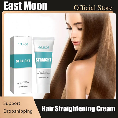 Protein Correcting Hair Straightening Cream Keratin Smoothing Hair Treatment Nourishing Repair Soften Curly Hair Straight Cream