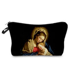 Personally Kind Lady Mom Pattern Women's Cosmetic Bag Customizable Makeup Bags Travel Toiletry Bag Beautiful Goddess Child Print