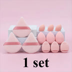 1 Set of Beauty Egg Deep Purple/beige/pink, Triangle and Beauty Egg Sponge, Suitable for Mixing and Shaping