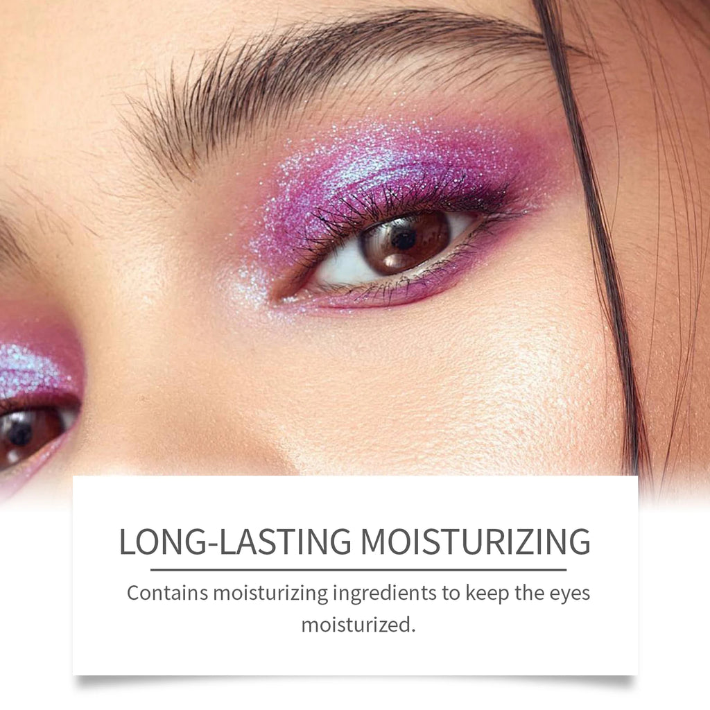 EELHOPE Shiny Eyeshadow Liquid Multi Color Non-irritating Smooth Texture Enhance Eye Luster Easy To Apply Lasting Eyeshadow