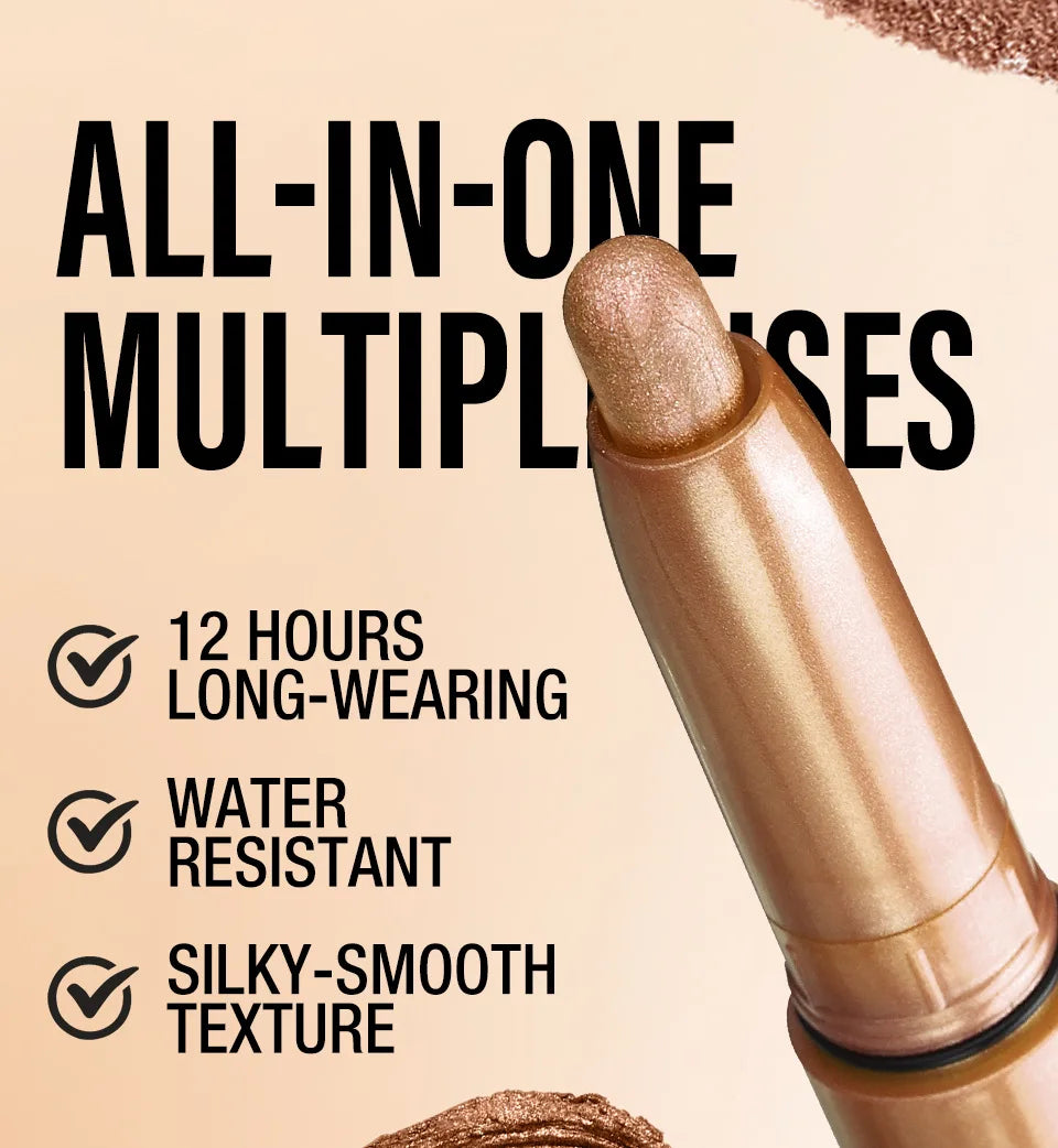 Shimmer & Matte Multi-Color Eyeshadow Sticks | Blendable, Long-Lasting Eye Shadow Pencils Smooth Application for Bold or Natural