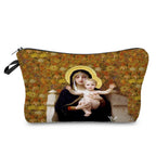 Personally Kind Lady Mom Pattern Women's Cosmetic Bag Customizable Makeup Bags Travel Toiletry Bag Beautiful Goddess Child Print