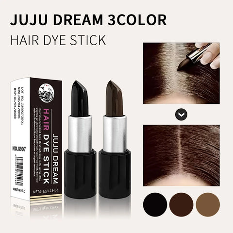 JUJU Dream Portable disposable hair dye stick gentle, long-lasting, quick temporary hair dye cover white for all hair types