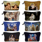 Personally Kind Lady Mom Pattern Women's Cosmetic Bag Customizable Makeup Bags Travel Toiletry Bag Beautiful Goddess Child Print