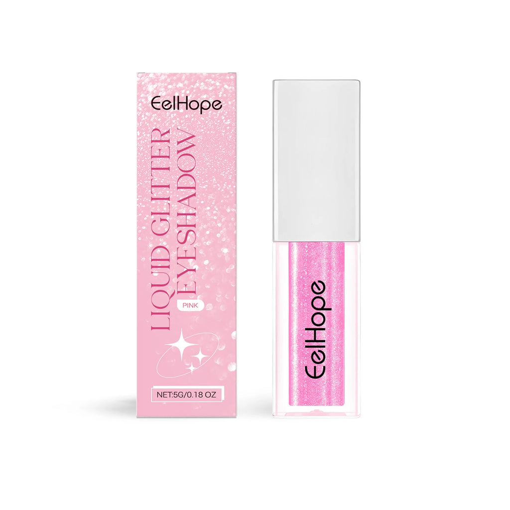 EELHOPE Shiny Eyeshadow Liquid Multi Color Non-irritating Smooth Texture Enhance Eye Luster Easy To Apply Lasting Eyeshadow