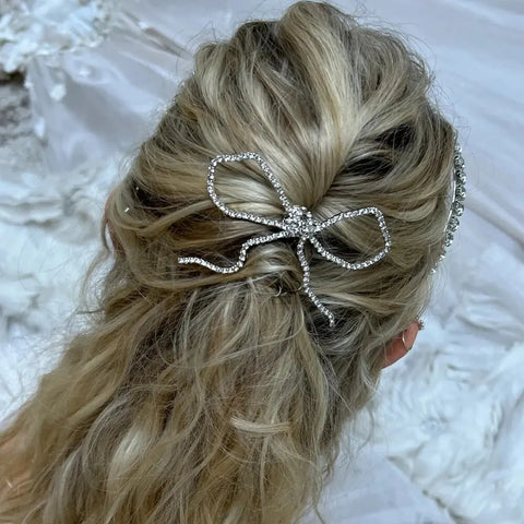 Stonefans Leaf Rhinestone Hairpin for Women Fashion Branches Hairpin Wedding Headpiece Jewellery Accessories