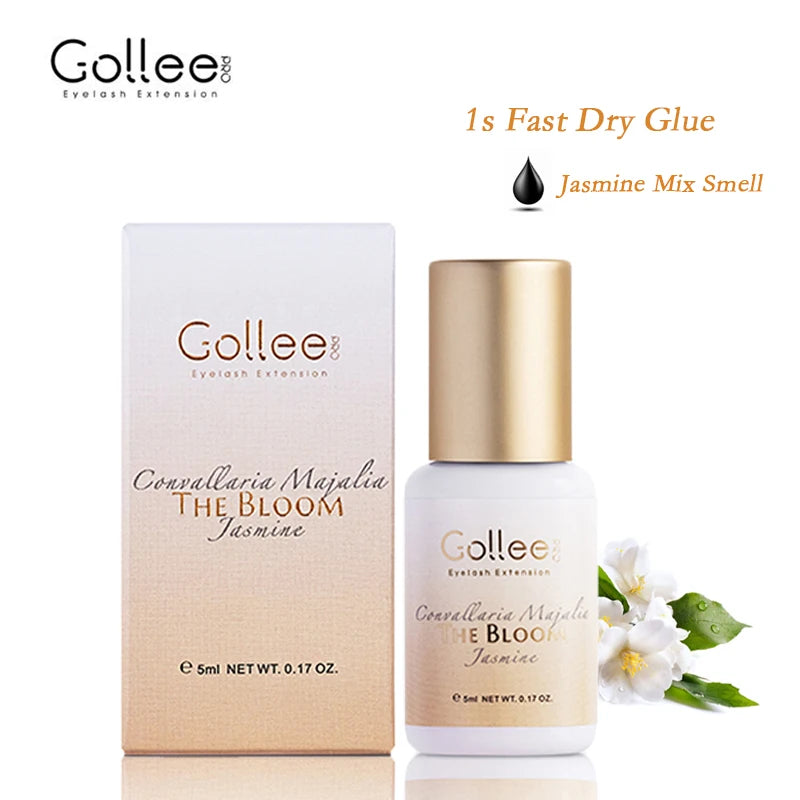 Gollee 0.5-1s Dry Lash Glue Matte Lash Adhesive Primer Eyelash Extensions Long Lasting 6-8 weeks Primer Glue Oil proof Supplies