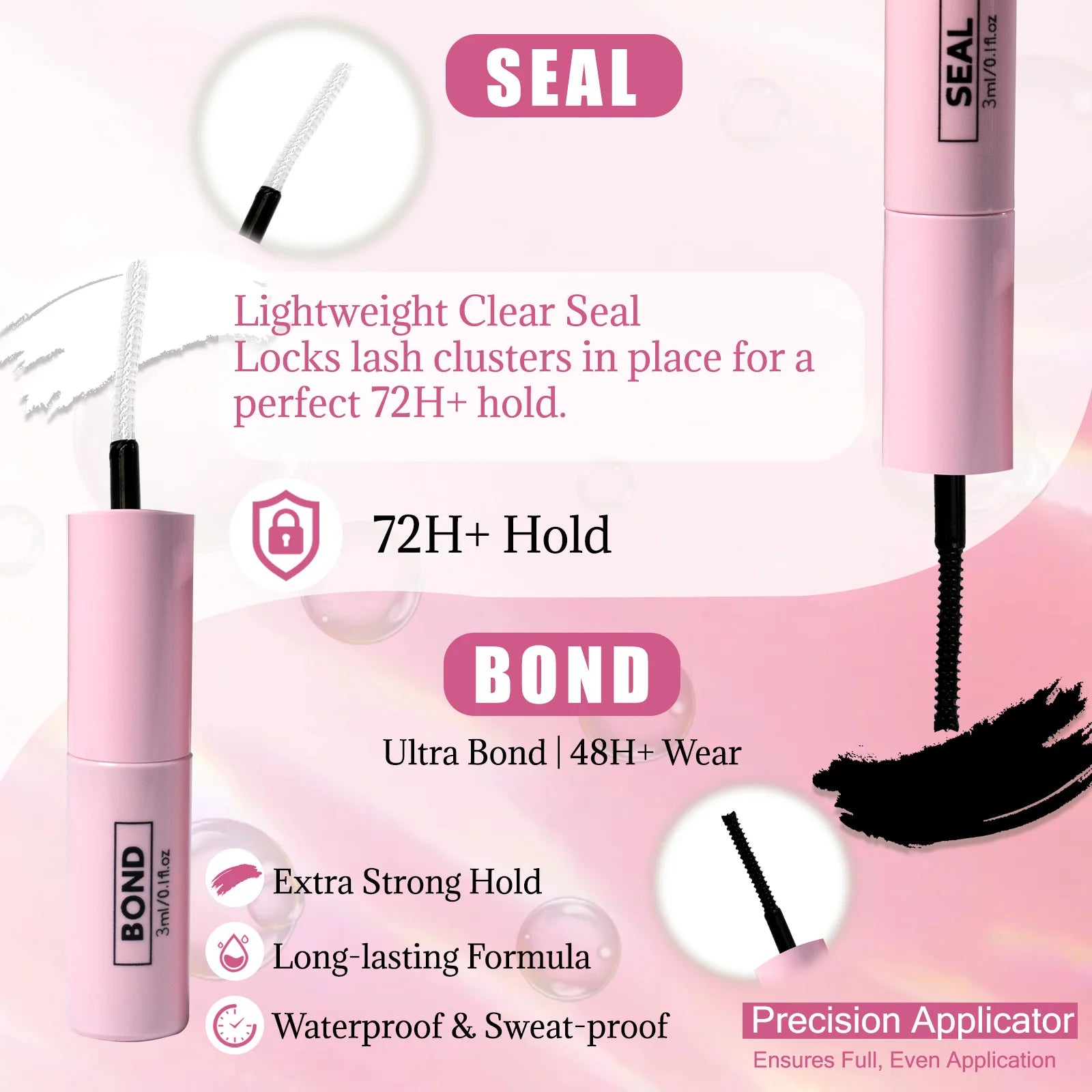 320PCS DIY Lash Kit Fierce 40D | D Curl Dense Manga Clusters 10-18mm | Ultra-Thin Band Individual Cluster Lashes with Bond Seal | Comfortable Home Self-Application Set