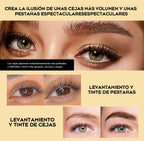 Gollee Classic Black Natural Lash and brow Tinting Set Lasting Waterproof Eyelash Fast Tint Kit Enhancers Easy Dye Makeup Tools