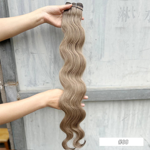 Magicae 200g/Pc Chocolate Brown M816 Blond 27/613 Gray M888 High Temperature Synthetic Hair Extension 30Inch Body Wave Bundles