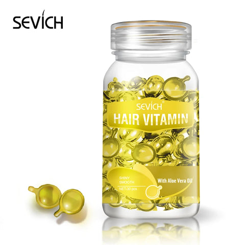 Sevich Mix Hair Vitamin Capsule 30pcs/bottle Keratin Repair Damaged Hair Complex Oil Moroccan Anti-hair Loss Products Hair Care