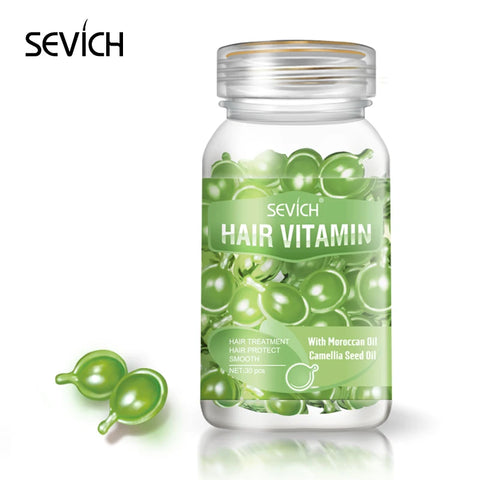 Sevich Mix Hair Vitamin Capsule 30pcs/bottle Keratin Repair Damaged Hair Complex Oil Moroccan Anti-hair Loss Products Hair Care
