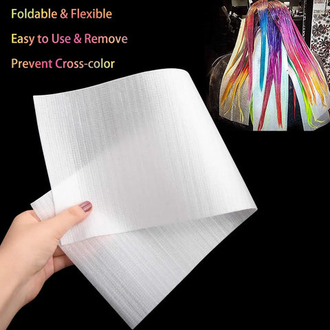 50/100PCS Reusable Foam Hair Wraps Hair Dye Paper,Professional Hair Coloring Highlighting Strips for Salon Barber Hair Stylists