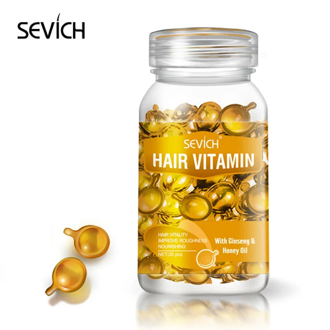 Sevich Mix Hair Vitamin Capsule 30pcs/bottle Keratin Repair Damaged Hair Complex Oil Moroccan Anti-hair Loss Products Hair Care