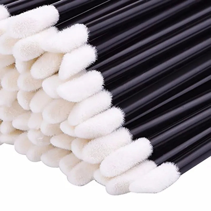 Lanjinglin 50/100 Pieces Lip Brushes Lipstick Testers Wands Applicators for Makeup Lip Brushes Makeup Beauty Tool