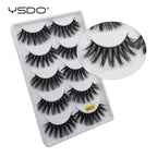 YSDO 5 Pairs Eyelashes Mink Strip Lashes Dramatic Eyelashes Natural 3D Mink Eyelashes Makeup False Eyelashes Cilios Maquiagem
