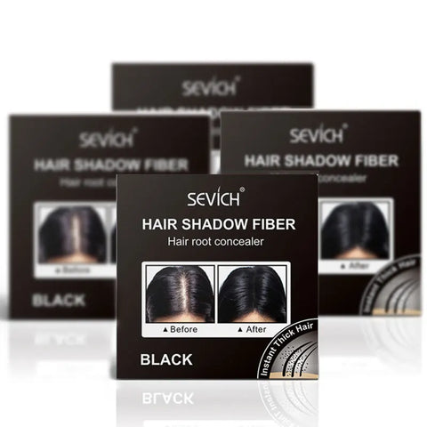 Sevich Hair Shadow Powder Waterproof Hairline Powder White Grey Hair Root Cover Up 3 Colors 12g Hair Concealer With Puff