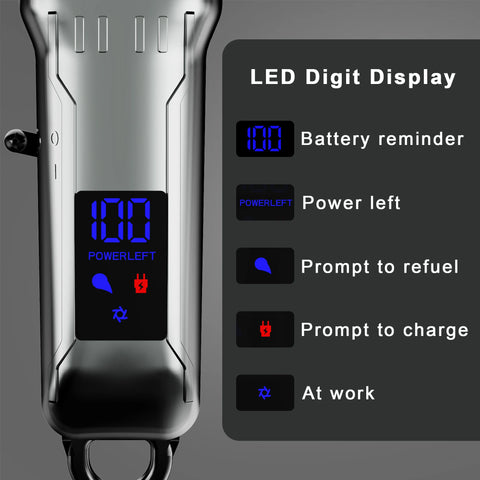 Hatteker Professional Electric Hair Clipper for Men USB Cordless Hair Trimmer Barber Machine with Hairdressing Cape Set