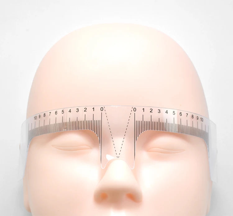 10PCS Reusable Semi Permanent Eyebrow Ruler Eye Brow Measure Tool Eyebrow Guide Ruler Microblading Calliper Stencil Makeup Tools