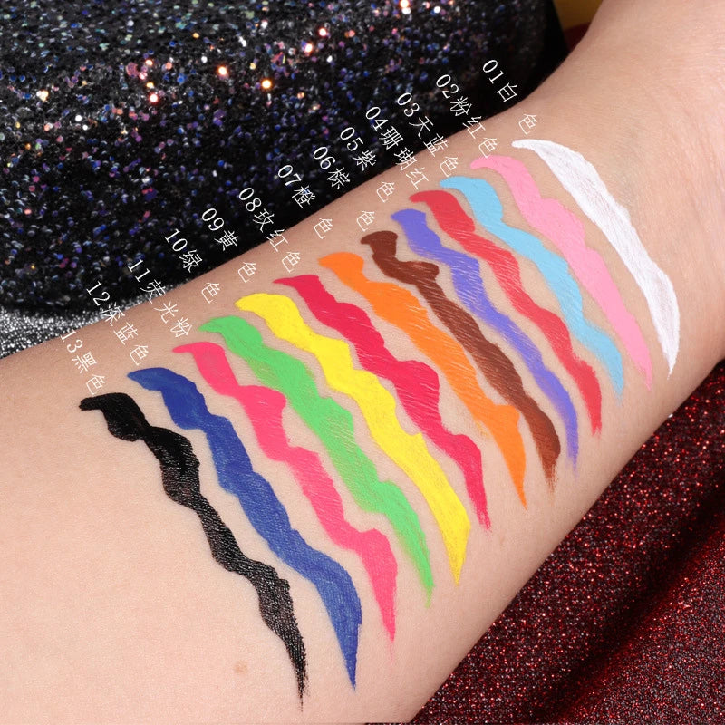 17 Colors Neon Liquid Eyeliner Pencil Waterproof Colorful Blue Green Yellow White Eye Liner Pen Women Makeup Eyes Cosmetics