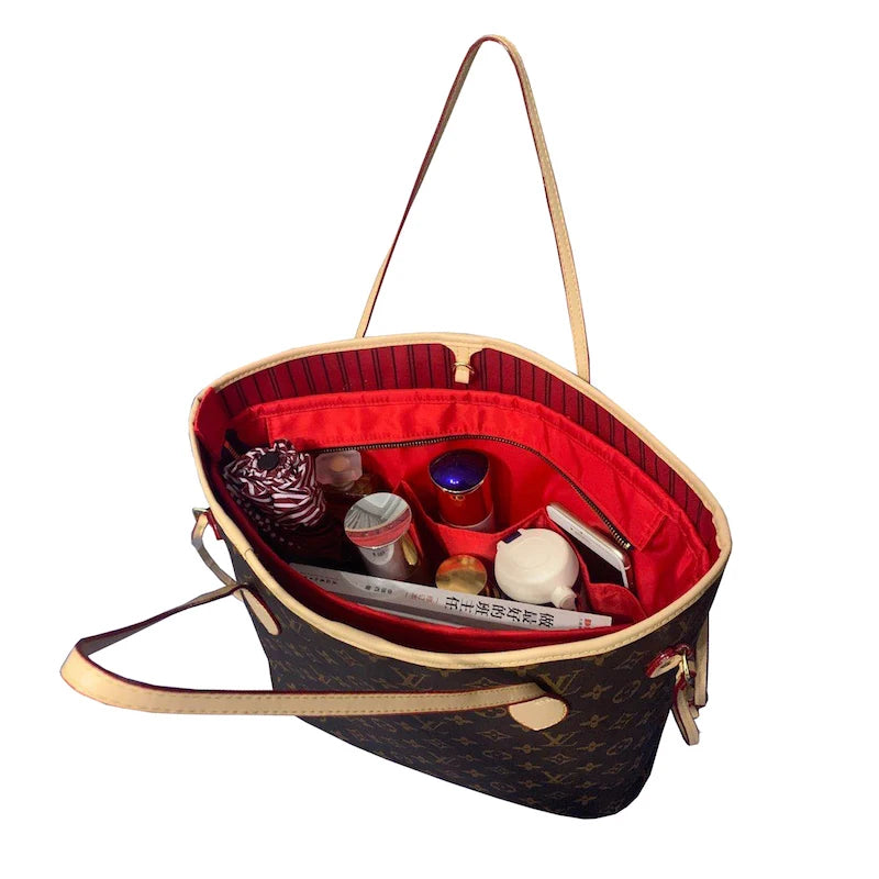 For Neverfull PM MM GM insert Bags Organizer Makeup Handbag Organize Inner Purse Portable base shaper Premium nylon (Handmade）