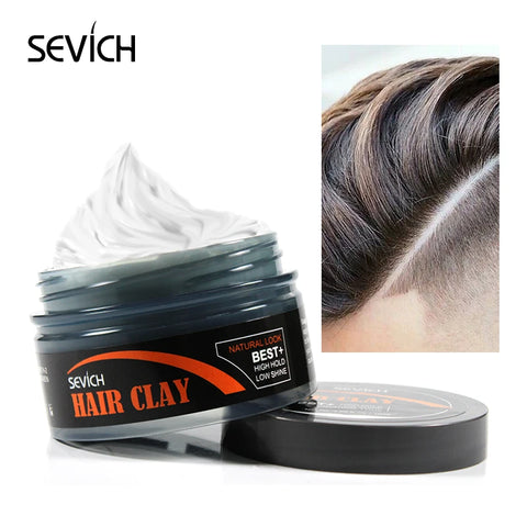 Sevich 100g Hair Clay Long-lasting Hair Cream for Men Hair Long-lasting Strong Modeling Hold Low Shine Hair Styling Wax 2 Color