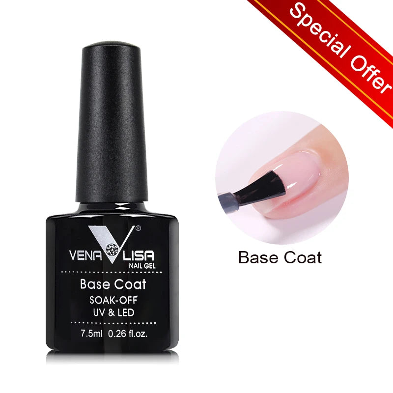 Venalisa HEMA TPO FREE Nail Gel Polish Glitter Gorgeous Full Coverage Soak Off UV LED French Nail Jelly Pink Nude Collection