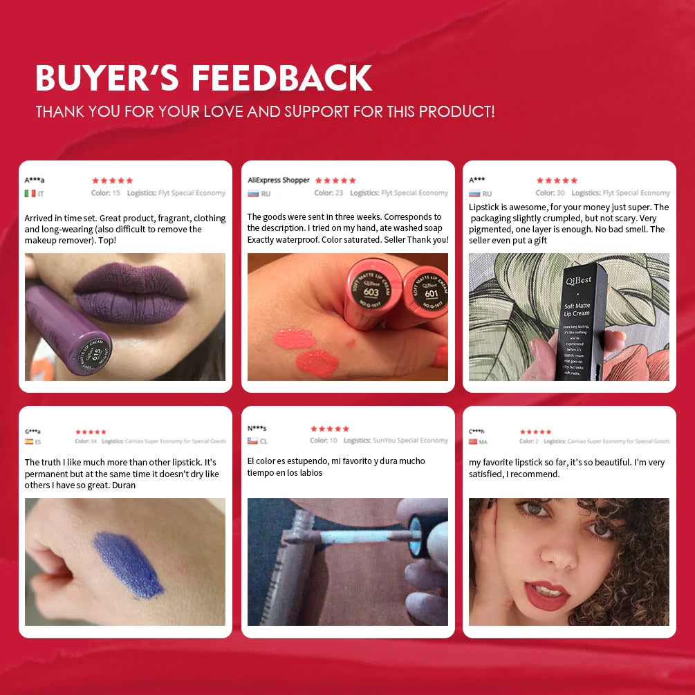 Hot Velvet Matte Nude Lip Gloss Sexy Long Lasting Non-stick Cup Nude Red Liquid Lipstick Waterproof Make-up for Women Cosmetic