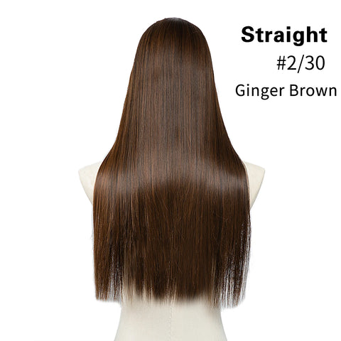 Synthetic U Part Clip in Hair Extension Clip-on Natural Thick False Fake Blonde Long Straight Hairpieces 16 20 24 inch