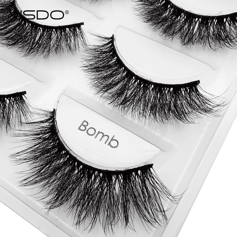 YSDO 5 Pairs Eyelashes Mink Strip Lashes Dramatic Eyelashes Natural 3D Mink Eyelashes Makeup False Eyelashes Cilios Maquiagem