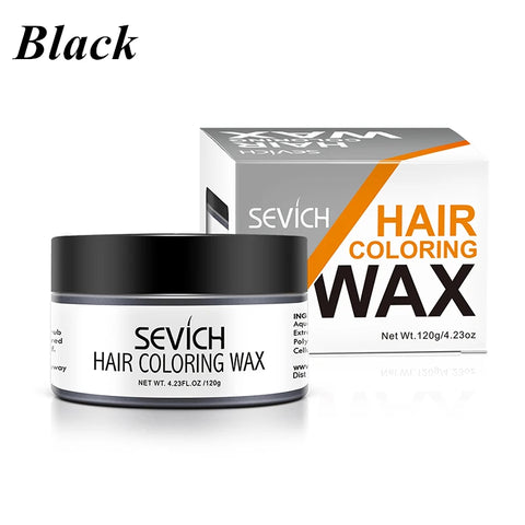 Sevich Temporary Hair Color Wax Men Diy Mud One-time Molding Paste Dye Cream Hair Gel for Hair Coloring Styling Silver Grey 120g