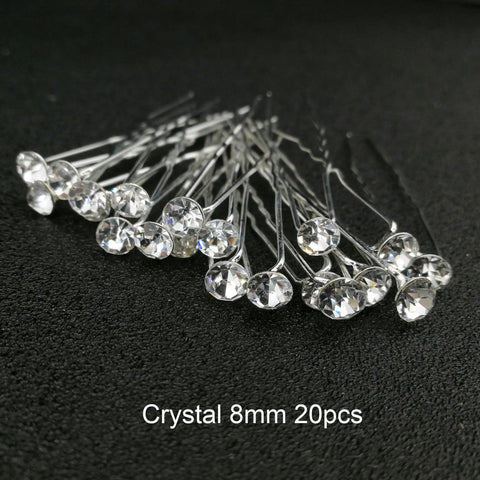 Bridal Wedding Hair Accessories Rhinestone Hair Pins Forks for Women Pearl Hairpins Bride Headpiece Party Jewelry Gift