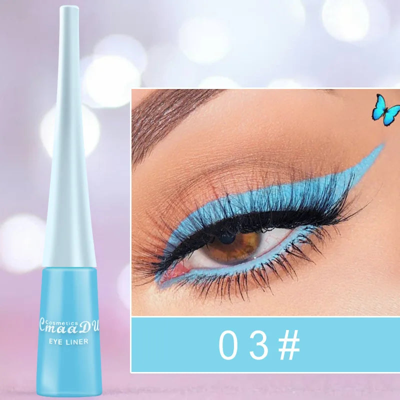 17 Colors Neon Liquid Eyeliner Pencil Waterproof Colorful Blue Green Yellow White Eye Liner Pen Women Makeup Eyes Cosmetics