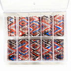 10 Rolls Leopard Print Nail Foils Transfer Paper Amber Nail Art Stickers Snake Skin Manicure Set Decal Animal Nails Decoration