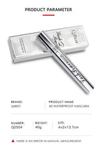 QIBEST Black Mascara Eyelashes Mascara 4D Silky Eyelashes Lengthening Eyelashes Makeup Waterproof Mascara Volume Eye Cosmetics