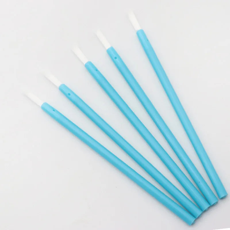 100 pcs Disposable Nylon Fiber Lip Brush Lipstick Wands Clean Applicator lip Gloss Brushes portable Cosmetic women Makeup Tools