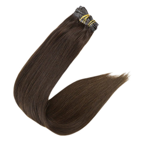 Full Shine Clip in Hair Extensions Human Hair 120g Seamless Invisible Clip In Extensions Human Hair Remy Balayage Blonde Color