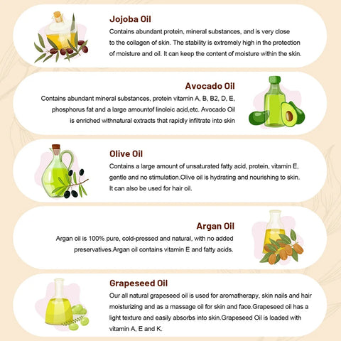 MAYJAM 250ml Carrier Oil Rosehip Olive Grapeseed Jojoba Olive Avocado Sweet Almond Coconut Argan Wheat Germ Essential Oils