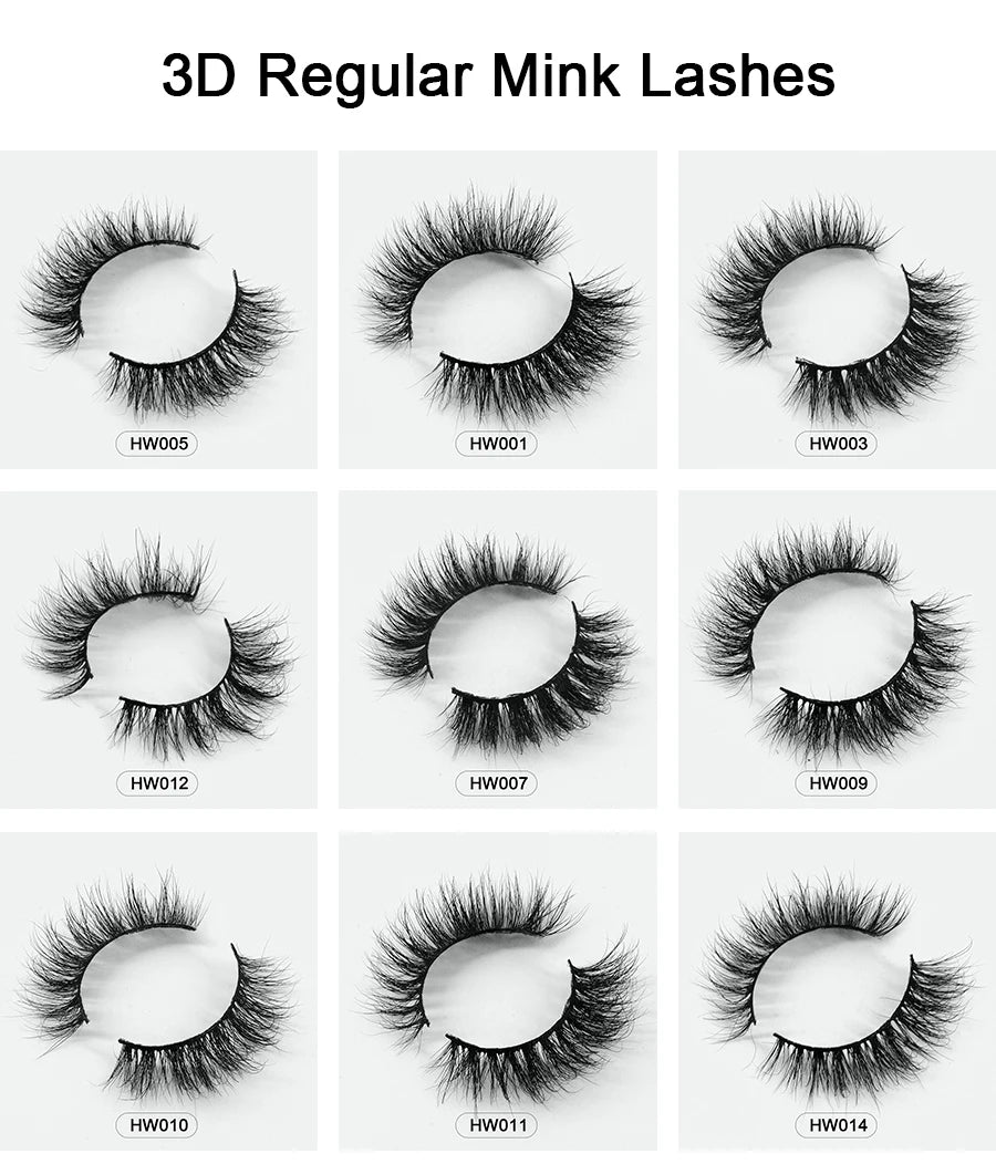 Dropshipping Wholesale Natural Wispy 3d Mink False Lashes Makeup Mink Fake Eyelashes With Soft Band Make-up For Women
