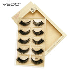 YSDO 5 Pairs Eyelashes Mink Strip Lashes Dramatic Eyelashes Natural 3D Mink Eyelashes Makeup False Eyelashes Cilios Maquiagem