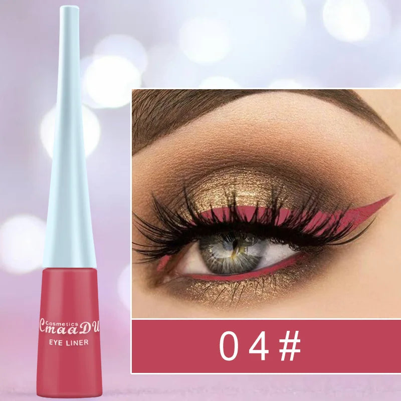 17 Colors Neon Liquid Eyeliner Pencil Waterproof Colorful Blue Green Yellow White Eye Liner Pen Women Makeup Eyes Cosmetics