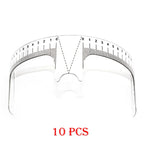 10PCS Reusable Semi Permanent Eyebrow Ruler Eye Brow Measure Tool Eyebrow Guide Ruler Microblading Calliper Stencil Makeup Tools