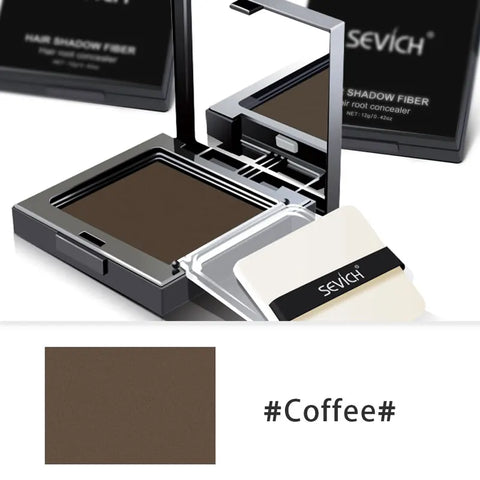 Sevich Hair Shadow Powder Waterproof Hairline Powder White Grey Hair Root Cover Up 3 Colors 12g Hair Concealer With Puff