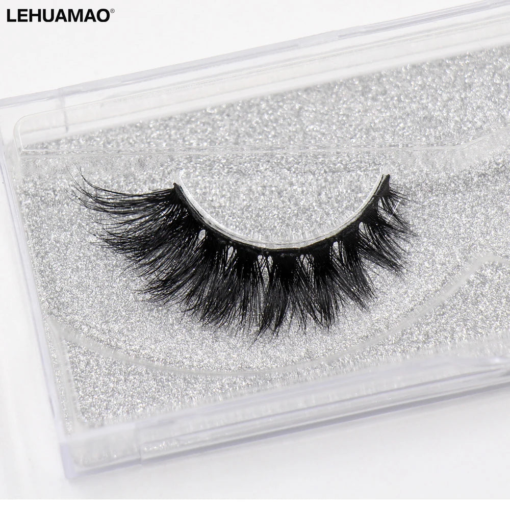 LEHUAMAO 3D Mink Lashes Makeup Eyelashes Natural Fluffy Long Fake Lashes Full Stripe Reusable False Eyelash Extension