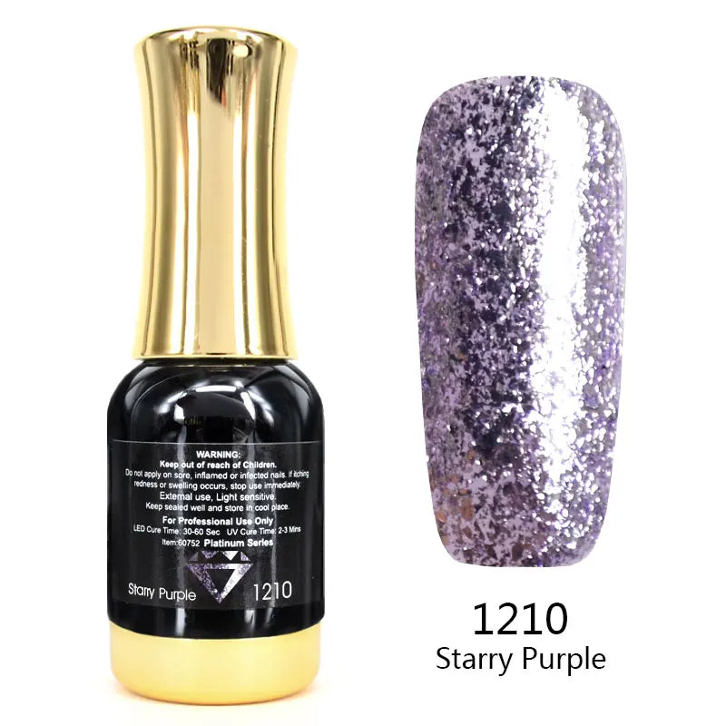 Venalisa 12ml Platinum Gel Nail Polish Super Shiny Effect Nail Gel Perfect Soak off UV&LED Nail Color Foil Chrome Gel Polish