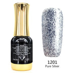 Venalisa 12ml Platinum Gel Nail Polish Super Shiny Effect Nail Gel Perfect Soak off UV&LED Nail Color Foil Chrome Gel Polish