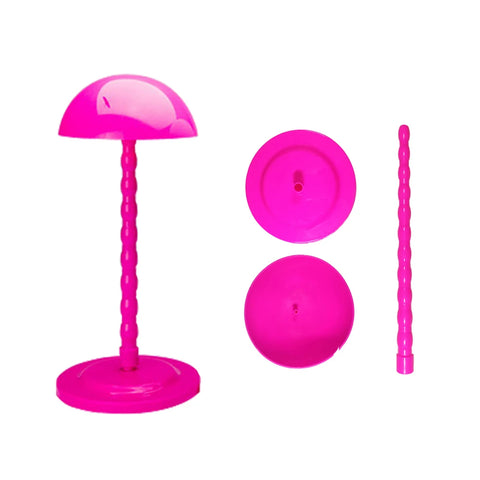 Wig Stand Mushroom Top Plastic Folding Stable Durable Hair Portable Head Hat Cap Display Holder Tools For Styling Wigs Toupee
