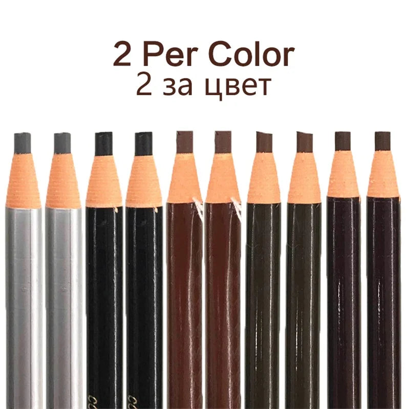 10pcs Eyebrow Pencil Women Makeup Tint Waterproof Hensi Cheap Pencil Black Brown Available Natural Beauty Cosmetics Wholesale